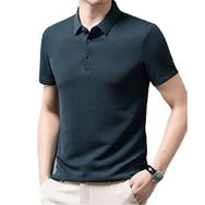 Bestgift Polo Koyu Mavi Kısa Kollu Günlük Erkek T-shirt