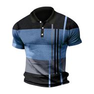 Bestgift Polo Mavi Kısa Kollu Erkek T-shirt