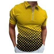 Bestgift Polo Resim Rengi 15 Kısa Çizgili Erkek T-shirt