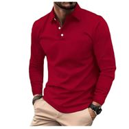 Bestgift Polo Wine Red Uzun Kollu Erkek Gömlek