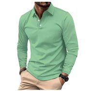 Bestgift Polo Yeşil Light Green Uzun Kollu Erkek Gömlek
