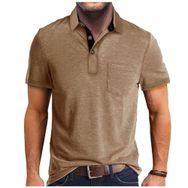 Bestgift Polos Haki Kısa Kollu Erkek T-shirt