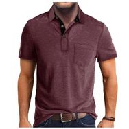 Bestgift Polos Küpe Çiçeği Kısa Kollu Erkek T-shirt