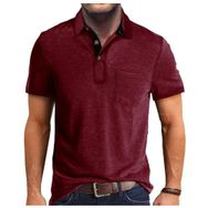 Bestgift Polos Wine Red Kısa Kollu Erkek T-shirt