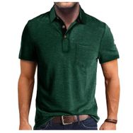 Bestgift Polos Yeşil Kısa Kollu Erkek T-shirt