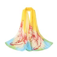Bestgift Resim Rengi 10 Şifon İpek 150x150 cm Kadın Eşarp Şal