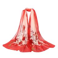 Bestgift Resim Rengi 13 Şifon İpek 150x150 cm Kadın Eşarp Şal