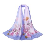 Bestgift Resim Rengi 14 Şifon İpek 150x150 cm Kadın Eşarp Şal