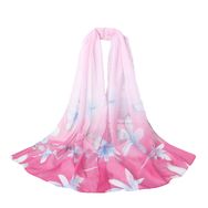 Bestgift Resim Rengi 18 Şifon İpek 150x150 cm Kadın Eşarp Şal
