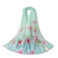 Bestgift Resim Rengi 19 Şifon İpek 150x150 cm Kadın Eşarp Şal