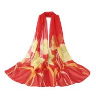 Bestgift Resim Rengi 6 Şifon İpek 150x150 cm Kadın Eşarp Şal