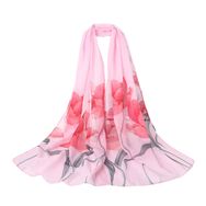 Bestgift Resim Rengi 8 Şifon İpek 150x150 cm Kadın Eşarp Şal