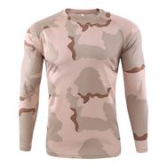 Bestgift Resim Rengi 9 Yuvarlak Boyun Uzun Kollu Kamuflaj Erkek T-Shirt