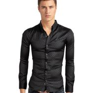 Bestgift Slim Fit Beyaz Kent Yaka Uzun Kollu Erkek Gömlek