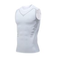 Bestgift Tank Top Beyaz Hızlı Kuruyan Erkek T-shirt