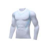 Bestgift Tank Top Beyaz Hızlı Kuruyan Uzun Kollu Erkek T-shirt