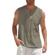 Bestgift Tank Top Deve Bağcıklı Kısa Kollu Erkek T-shirt