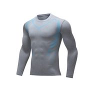 Bestgift Tank Top Gri Hızlı Kuruyan Uzun Kollu Erkek T-shirt