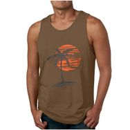 Bestgift Tank Top Kahve Üst Kolsuz Erkek Atlet