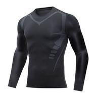 Bestgift Tank Top Siyah 3 Hızlı Kuruyan Uzun Kollu Erkek T-shirt