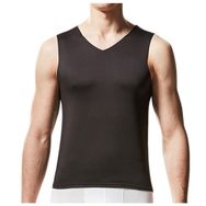 Bestgift Tank Tops Siyah V Yaka Erkek Spor Atlet