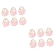BESTonZON Pembe 12 Adet Mini Çiçek Sepeti