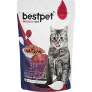Bestpet 6x85 gr Adult Jelly Pouch Biftekli Kedi Maması