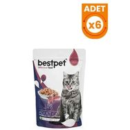 Bestpet 6x85 gr Adult Jelly Pouch Kuzulu Kedi Maması