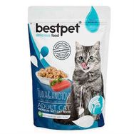 Bestpet 85 gr Pouch Ton Balıklı ve Hamsili Yetişkin Kedi Konservesi