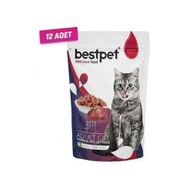 Bestpet Adult Jelly Pouch Biftekli 12x85 gr Kedi Maması