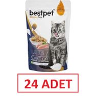 Bestpet Adult Jelly Pouch Tavuklu 24x85 gr Yetişkin Kedi Maması