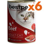 Bestpet Gravy Parça Sığır Etli 6x400 gr Kedi Konservesi