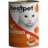 Bestpet Kısırlaştırılmış Somonlu 12x400 gr Yaş Kedi Mama