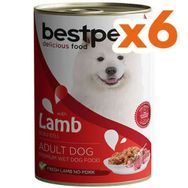 Bestpet Kuzu Etli Parça Etli ve Jöleli 6x400 gr Köpek Konservesi