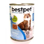 Bestpet Parça Etli Somon Balıklı 415 gr Kedi Maması