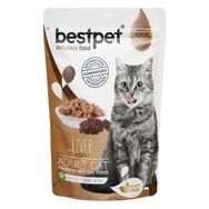 Bestpet Pouch Jöle İçinde Ciğerli Tahılsız 6x85 gr Yetişkin Kedi Konservesi