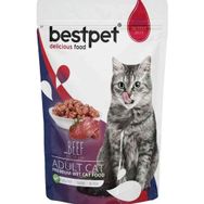 BestPet Pouch Sığır Etli Yetişkin 85 gr 6 Adet Kedi Konservesi