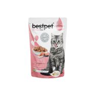 Bestpet Somonlu Kısır Yetişkin Kedi Jöleli 24x85 gr Yaş Mama