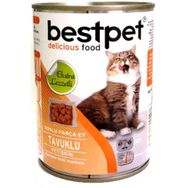 Bestpet Soslu Parça Tavuk Etli 415 gr Yetişkin Konserve Kedi Maması