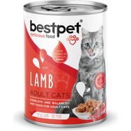 Bestpet Yetişkin Kuzulu 12x400 gr Yaş Kedi Mama