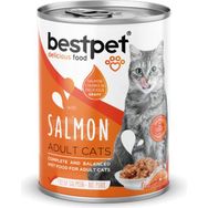 Bestpet Yetişkin Somonlu 12x400 gr Yaş Kedi Mama