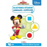 Beta Kids Disney Eğitsel Mickey ve Çılgın Yarışçılar Alıştırma Kitabım Renkler ve Şekiller Kitabı