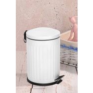 Beyaz Pedallı 5 Litre Çöp Kovası
