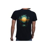 Beyaz Penguen Forest Siyah Erkek T-shirt