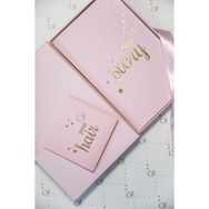 BeyazBirKutu Your Story Baby Journal Kutulu Set Anne ve Bebek Günlüğü Pembe Anı Defteri