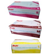Beybi Latex Muayene eldiveni - Pudrasız - M-100