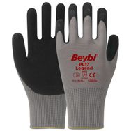 Beybi PL17 Legend Polyester Örme Siyah Lateks Kaplı 144 Çift Camcı İş Eldiveni