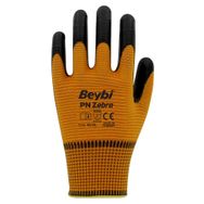 Beybi PN No:8 Kırmızı Çift Zebra Polyester Örme Nitril Eldiven