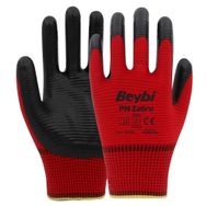 Beybi PN Zebra Polyester Örme Kırmızı 288 Çift Nitril Eldiven
