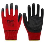Beybi PN3 Zebra Kırmızı 10 Beden 60 Çift Polyester Örme Nitril İş Eldiveni